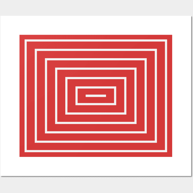 Red Rectangle Wall Art by Just a Guy